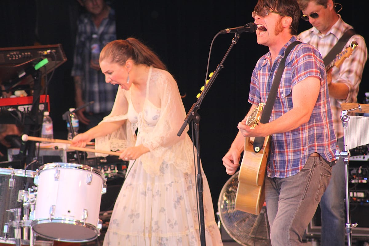 A band performing live on stage