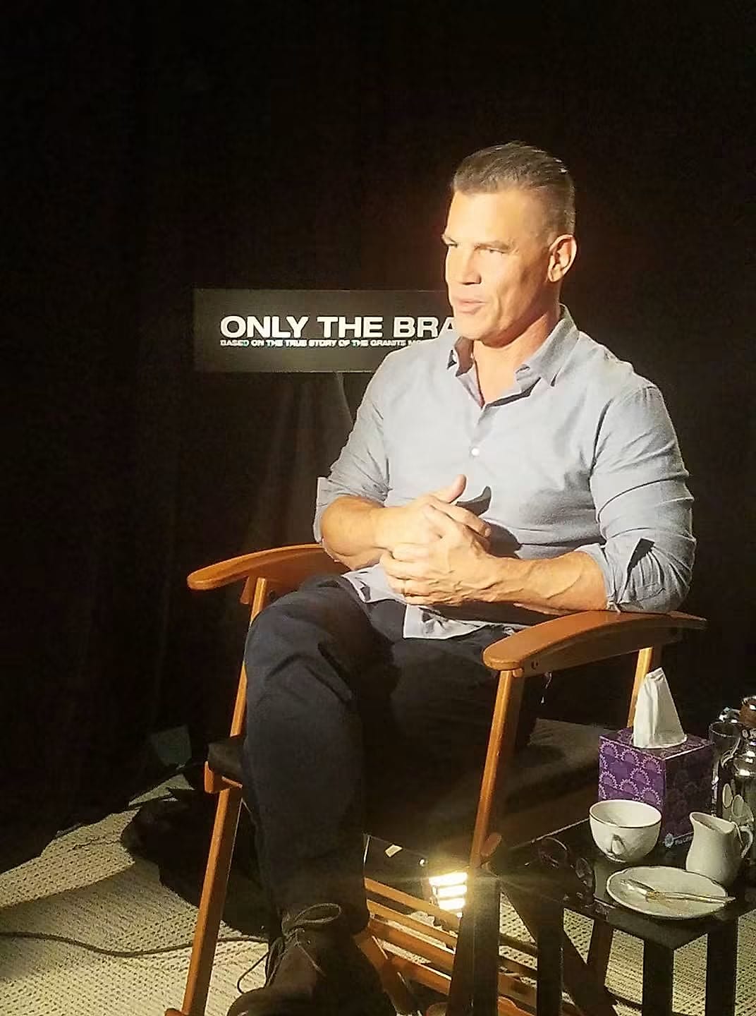 Josh Brolin during an Only the Brave interview