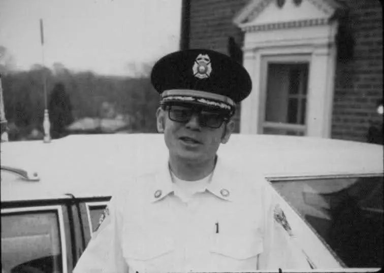 A young Chief Donald "Doc" Moltrup of the Hyattsville Volunteer Fire Department
