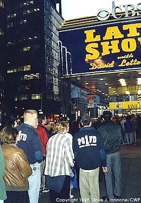 Hyattsville members in the Late Show line in New York, 1998